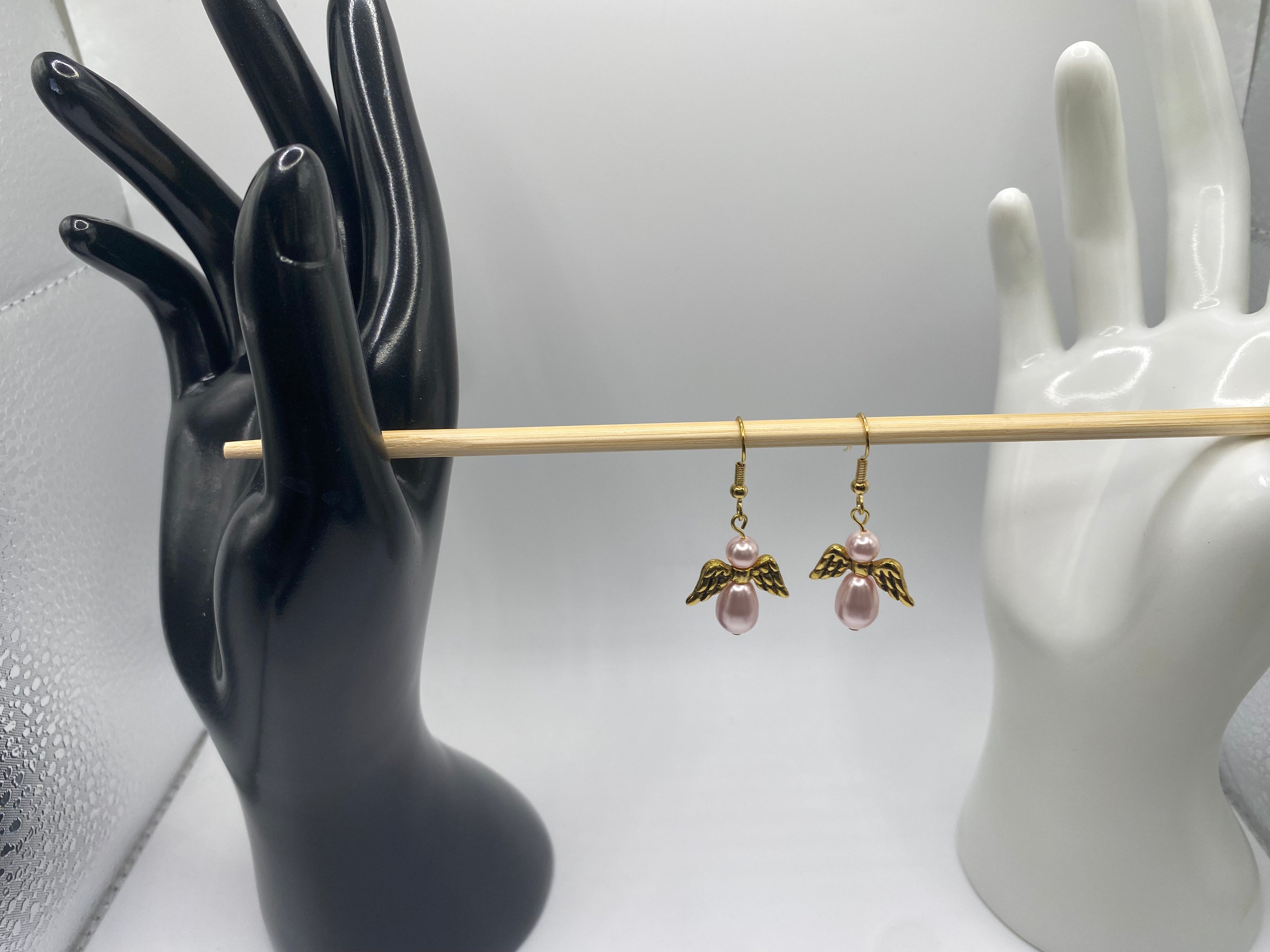 Soft Pink Angel Earrings