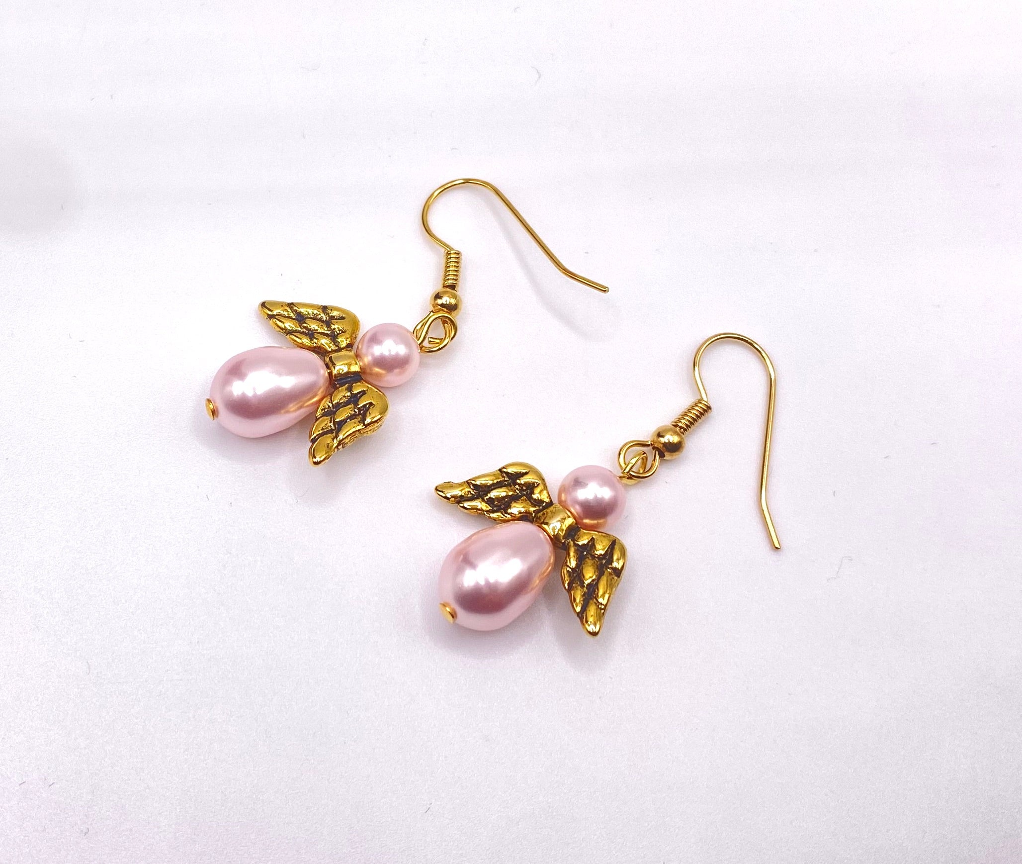 Soft Pink Angel Earrings