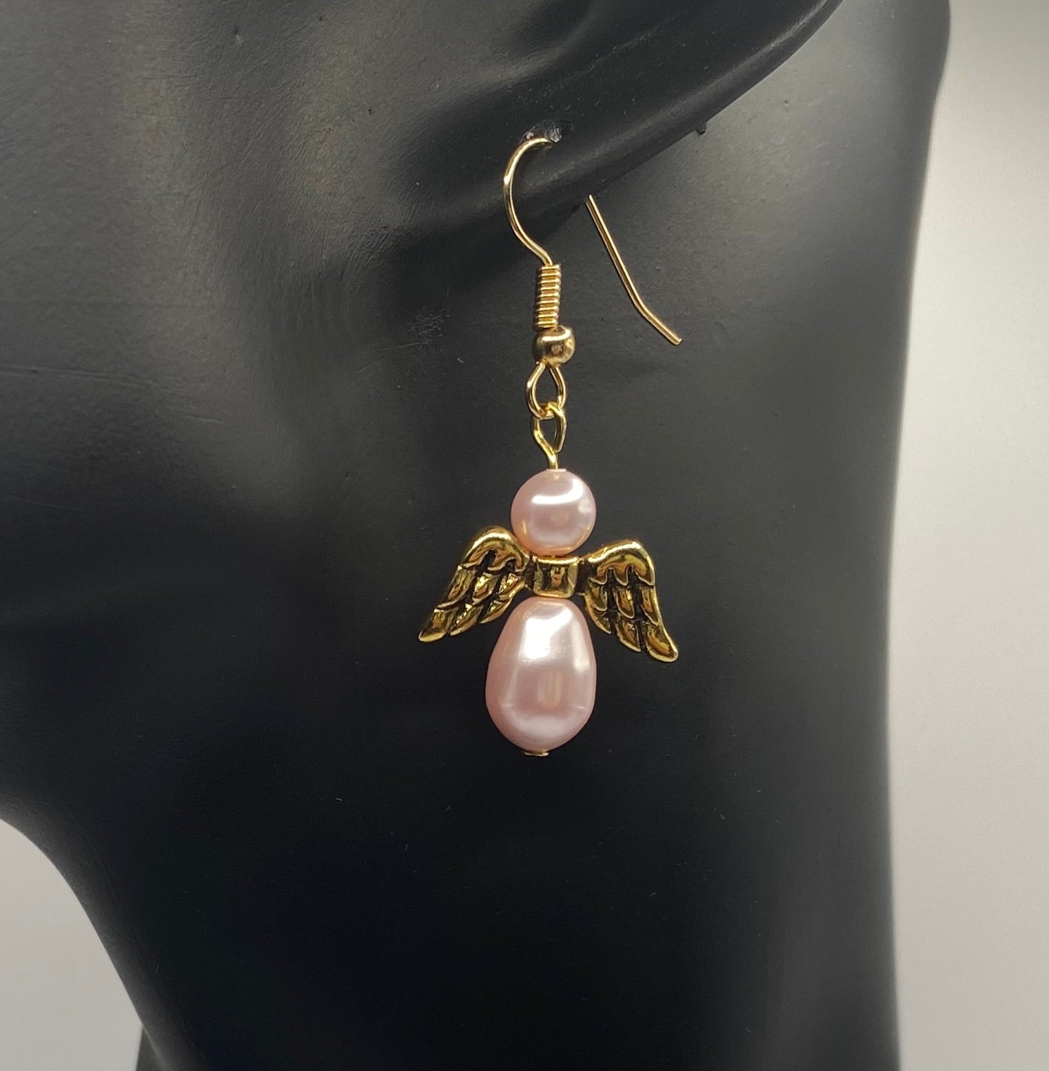 Soft Pink Angel Earrings