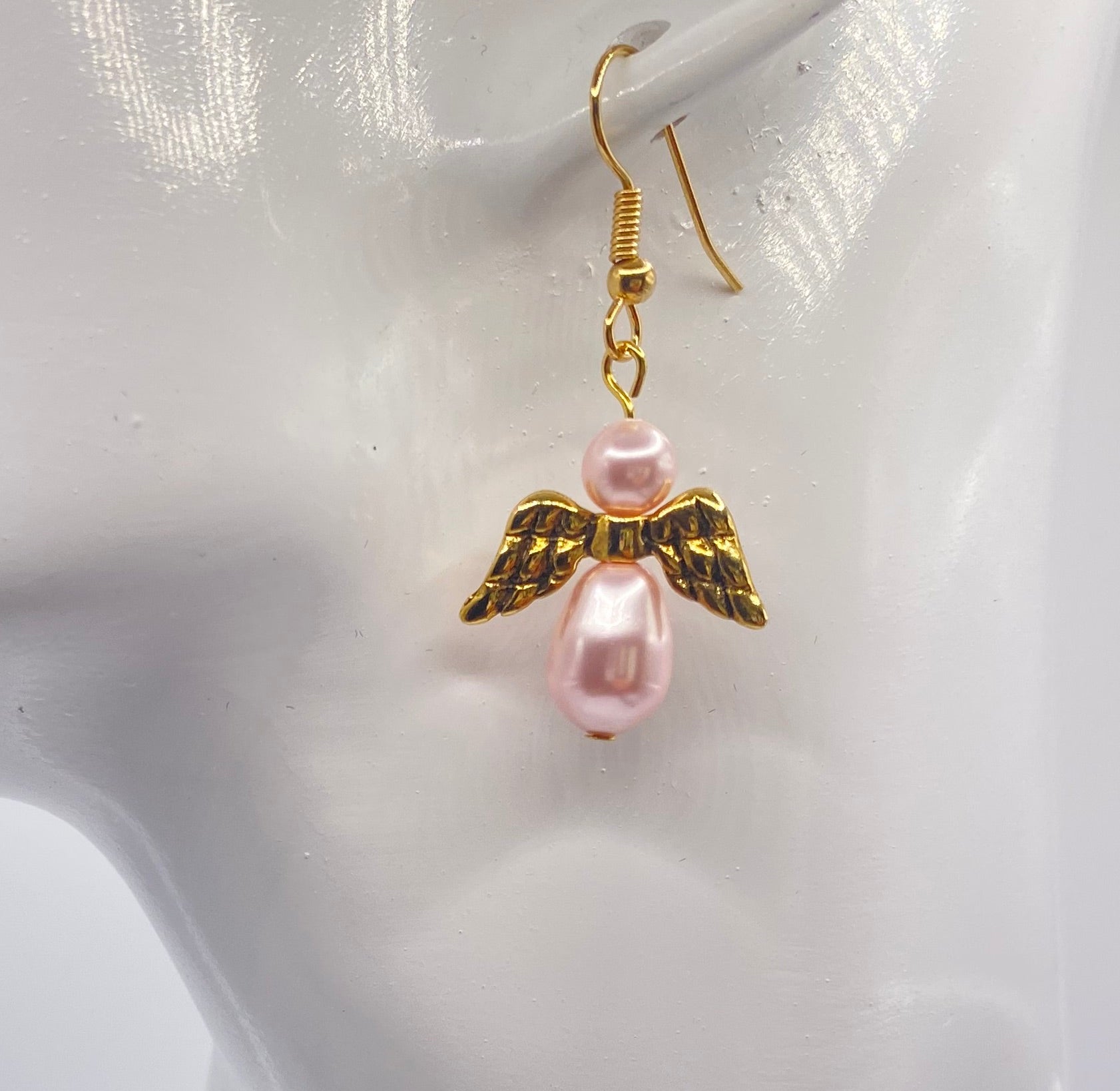 Soft Pink Angel Earrings