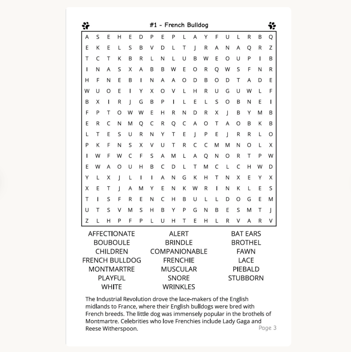 Dogs Word Search Puzzle Book