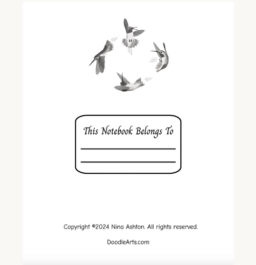 Acrobatic Hummingbirds Composition Notebook: Wide Ruled Bird Lovers Journal