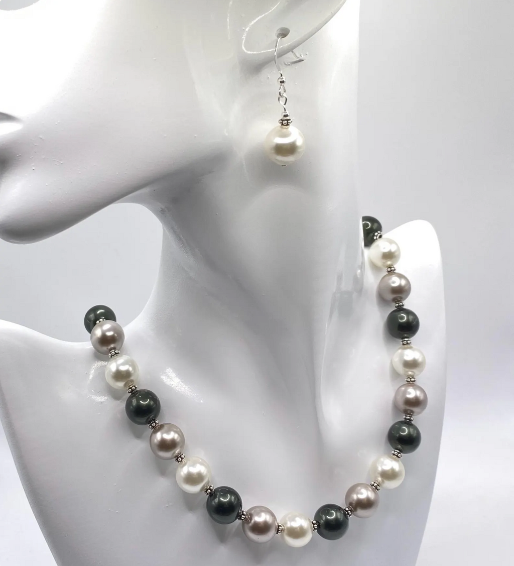 Tahitian South Sea Single Shell Ivory Pearl Earrings