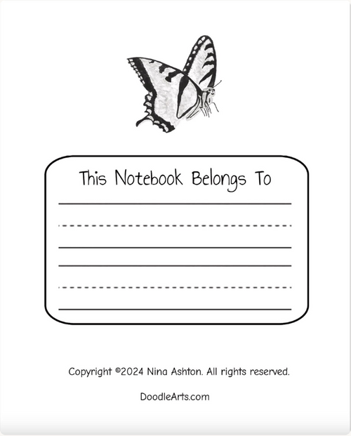 Butterfly & Flower Primary Composition Notebook: Draw and Write Journal