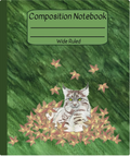 Composition Notebook: Bobcat Maple Leaves Wide Ruled Journal