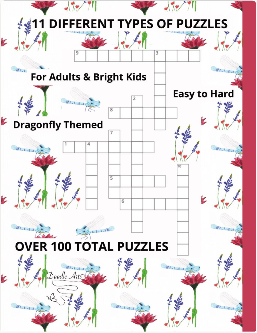 Dragonfly Lover Variety Puzzle Book: Word Search, Sudoku, Mazes, Crosswords