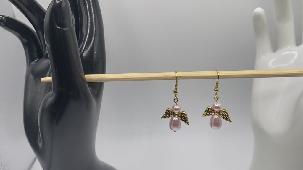 Soft Pink Angel Earrings