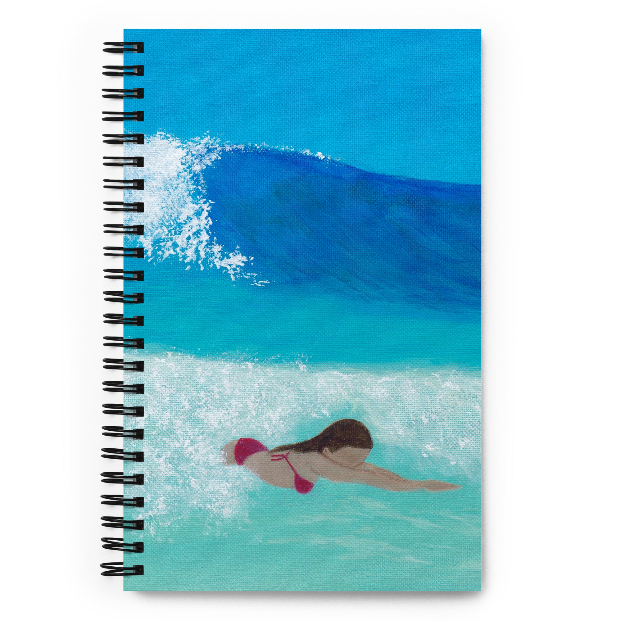 Bodysurfing Spiral Notebook
