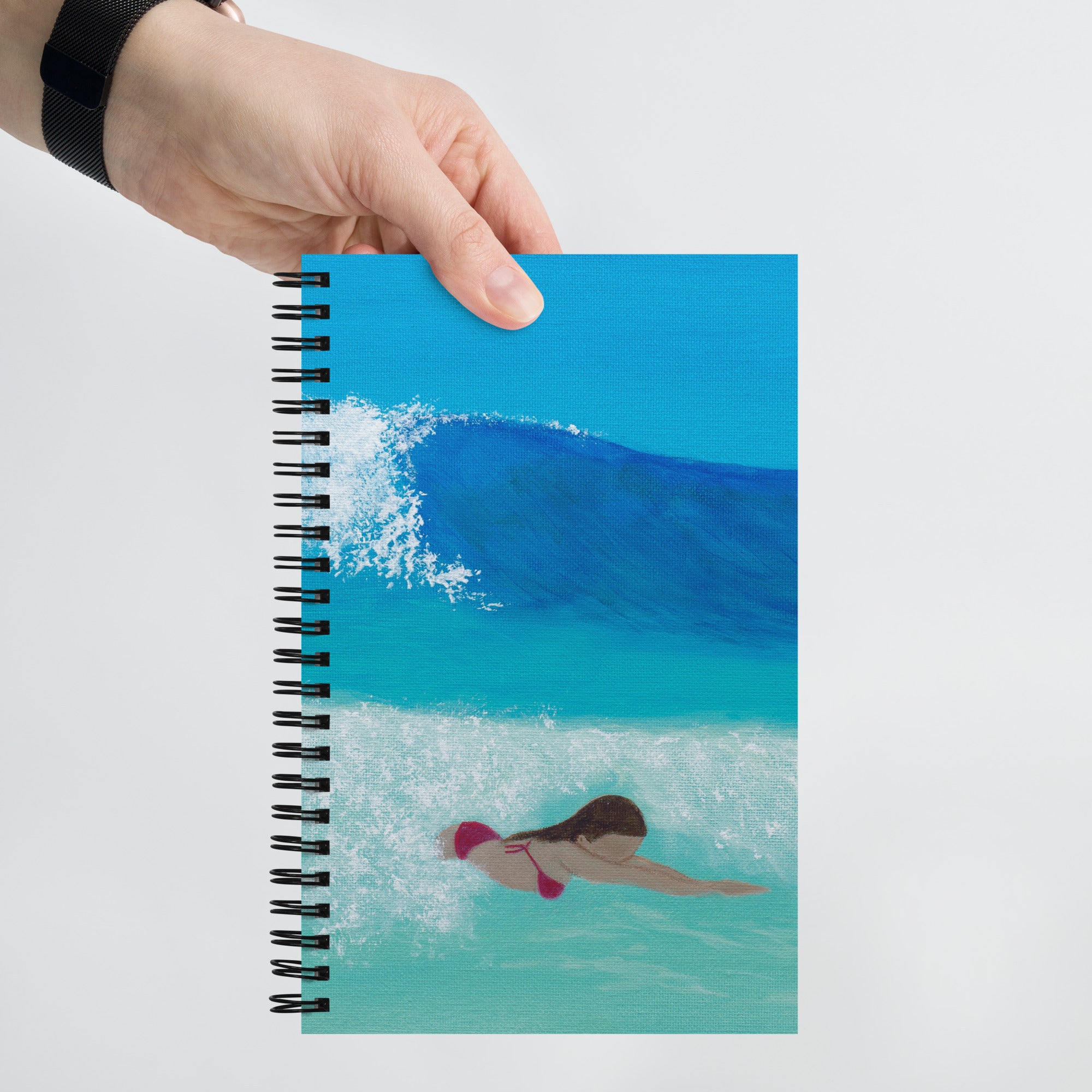 Bodysurfing Spiral Notebook
