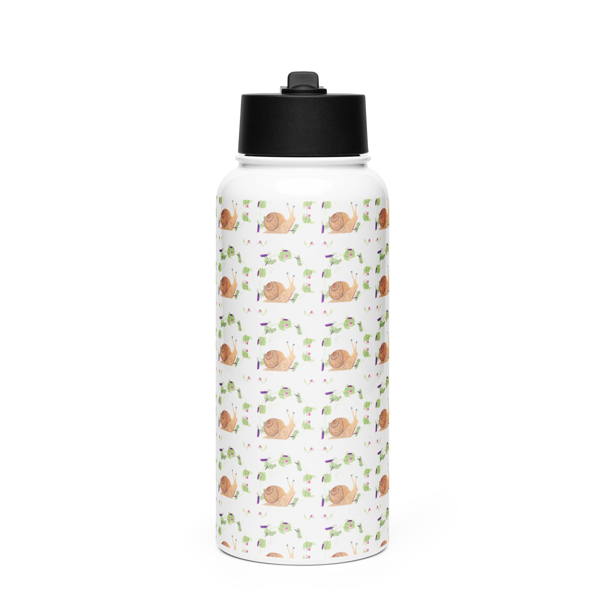 Snail Stainless Steel Water Bottle with a Straw Lid