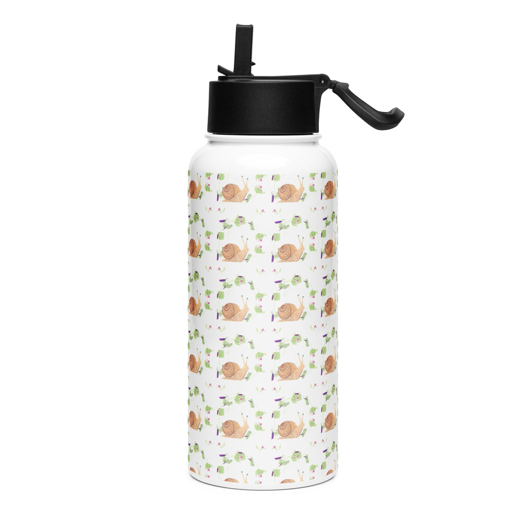 Snail Stainless Steel Water Bottle with a Straw Lid