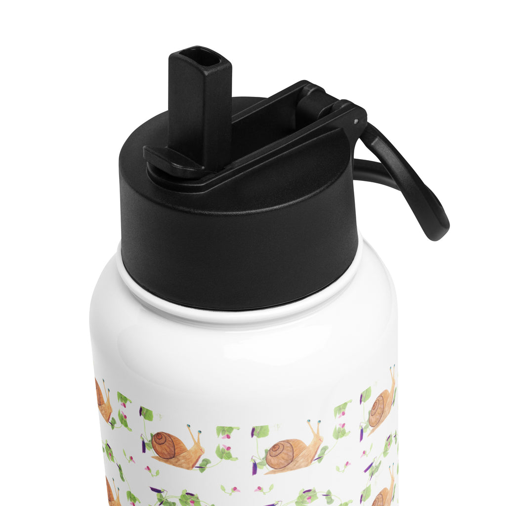 Snail Stainless Steel Water Bottle with a Straw Lid