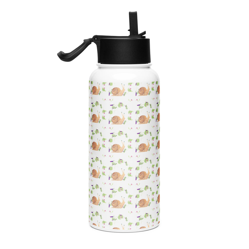 Snail Stainless Steel Water Bottle with a Straw Lid