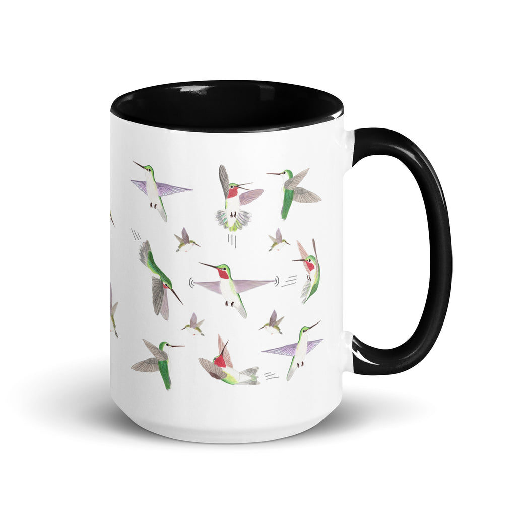 Hummingbird Mug with Color Inside